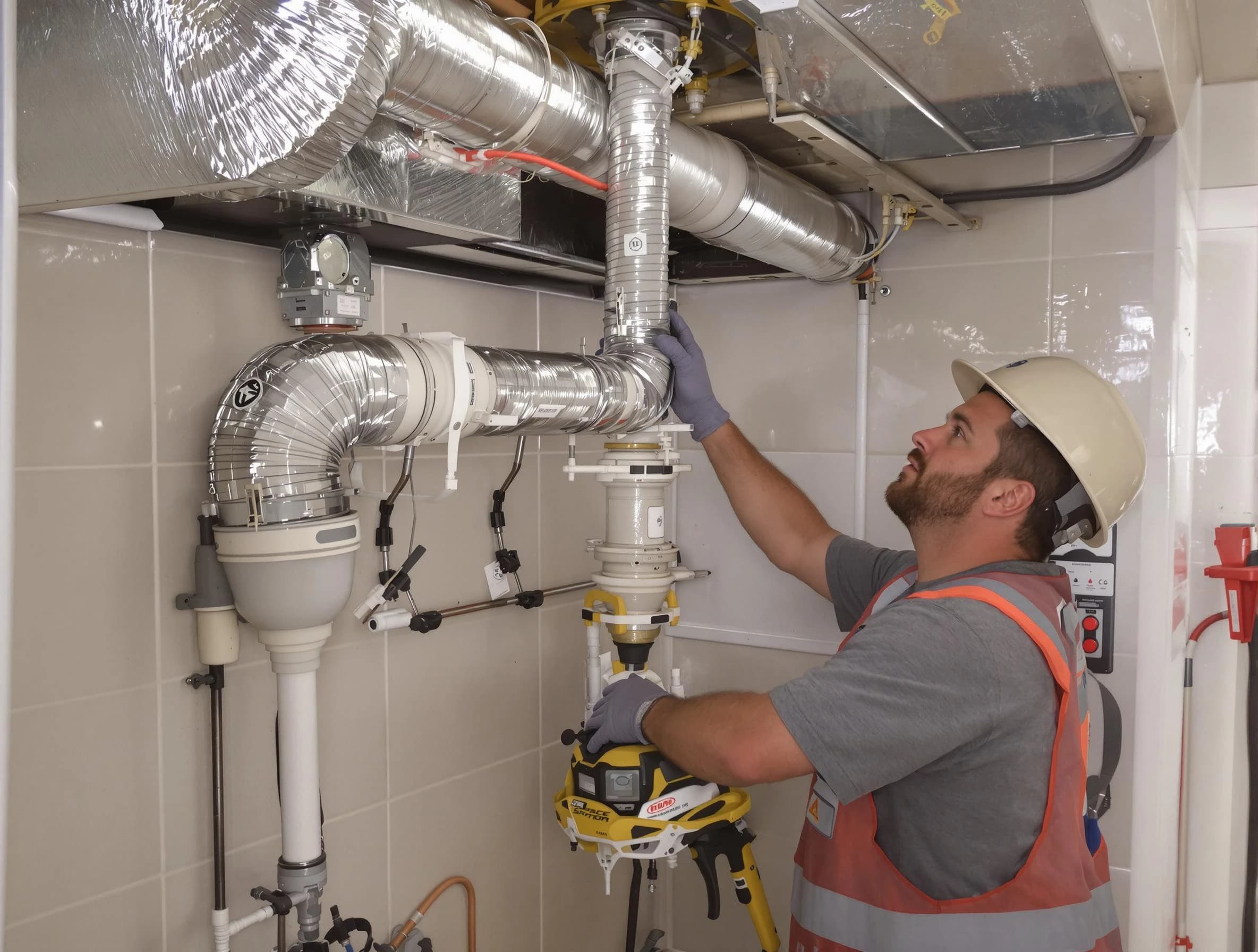 Hingham Dryer Vent Cleaning expert performing professional dryer vent repair and installation in Hingham